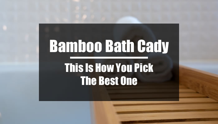 Bamboo bath caddy