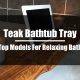 Teak Bathtub Tray